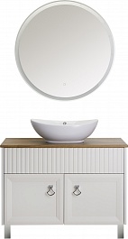 ASB-Woodline Мебель для ванной Риола 100 белая – фотография-1